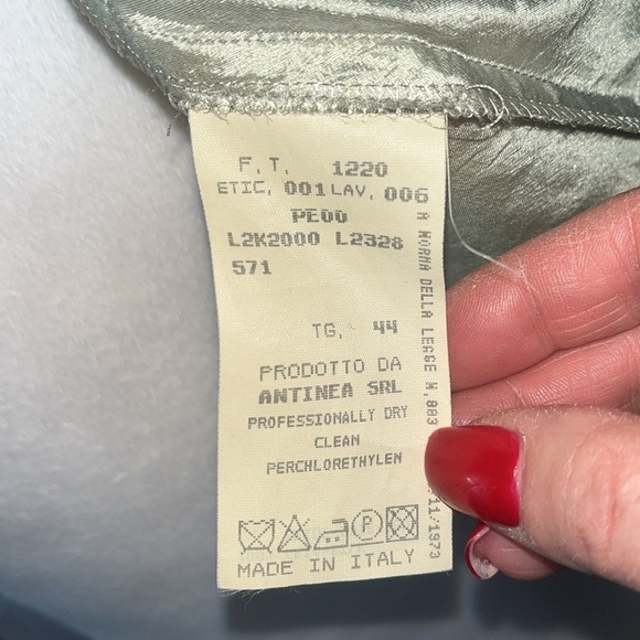 Emporio Armani scoop neck sleeveless silk blouse waist cinch panels Sz S - Picture 9 of 13